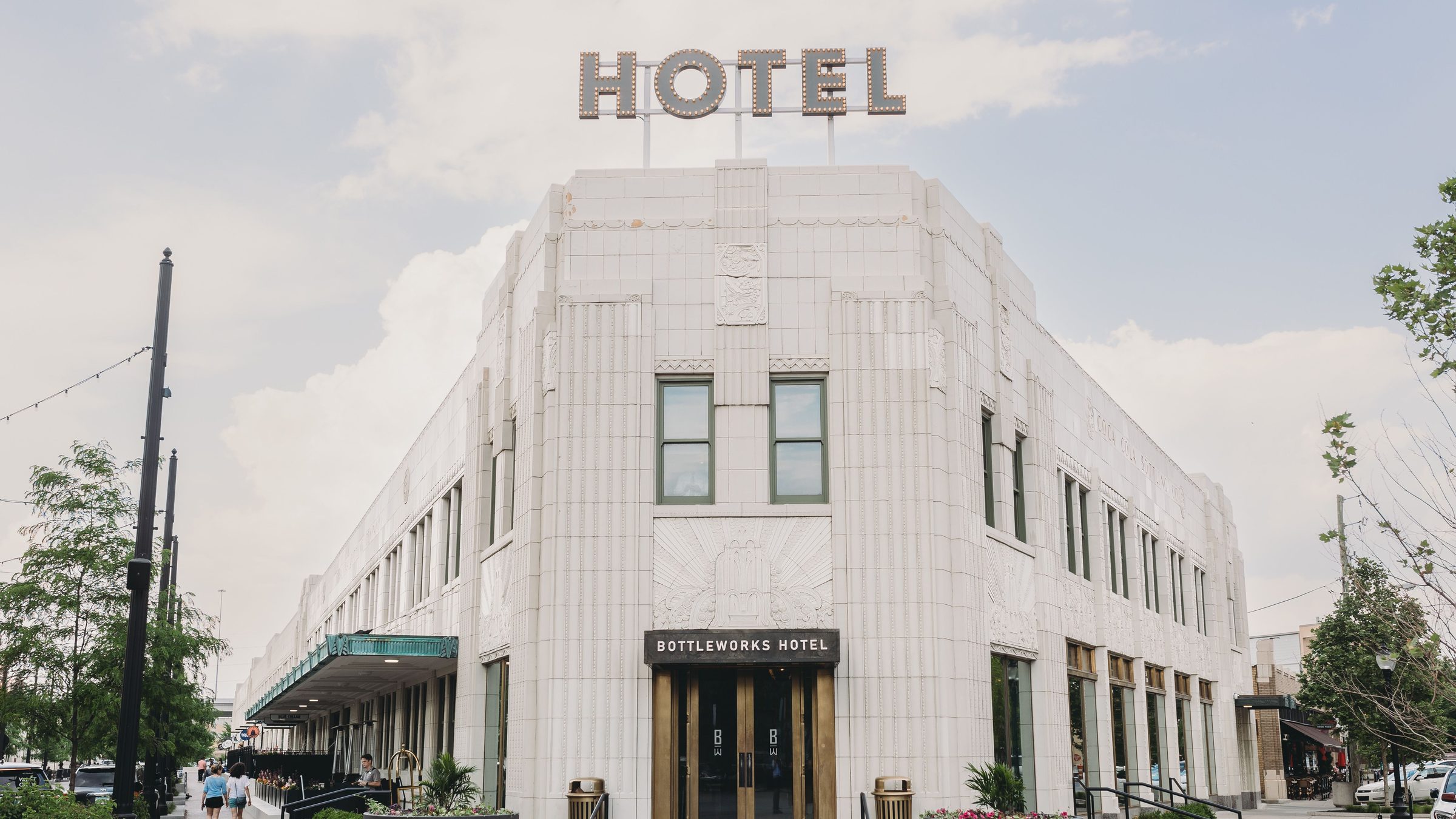 The Bottleworks Hotel on Massachusetts Avenue in Indianapolis, a former Coca-Cola bottling plant converted for new use.