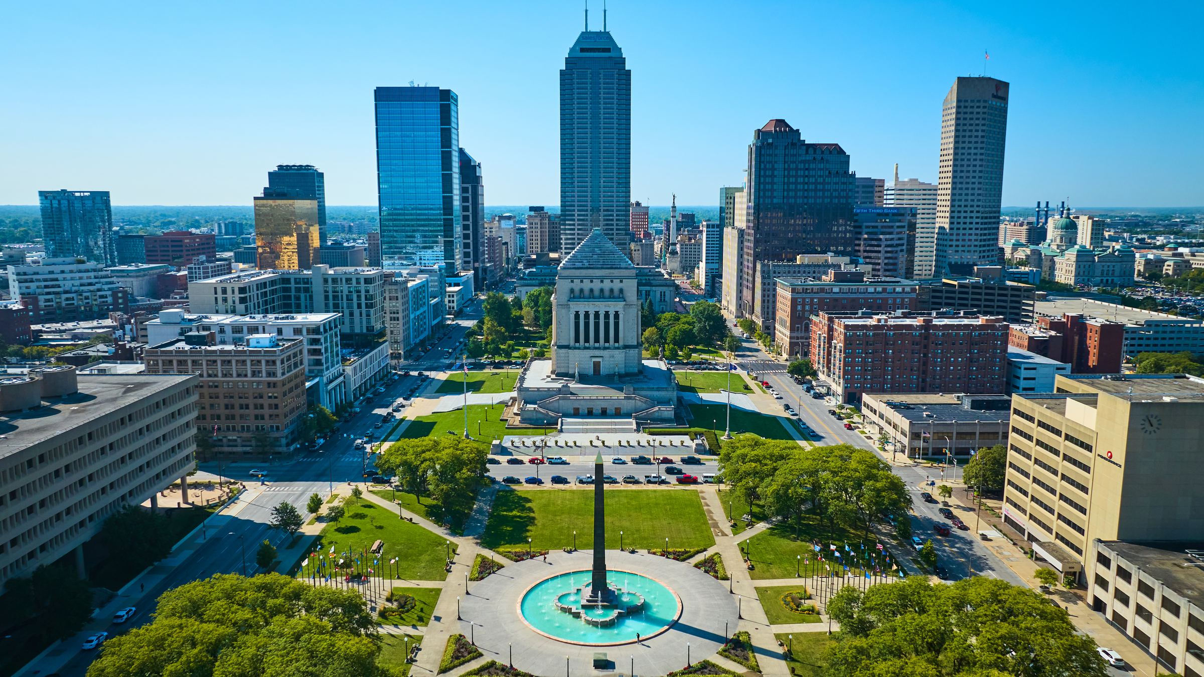 The Indianapolis skyline.